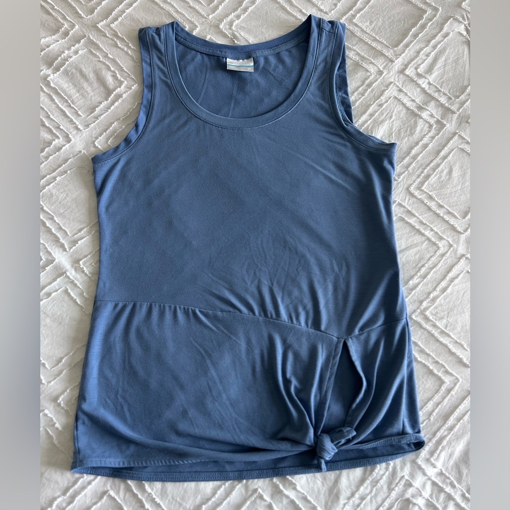 Columbia Women’s Periwinkle Blue Take it Easy Side Tie Athletic Tank Sz XS